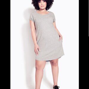 Avenue Summer Day Dress - Gray Marle sz 30 NWT